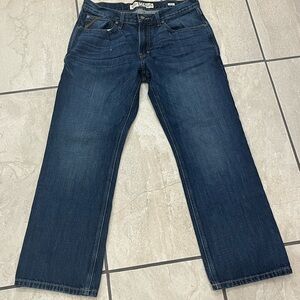 Ariat M4 Legacy Jeans Mens 32/28 Relaxed Boot Cut Dark Blue Denim Western